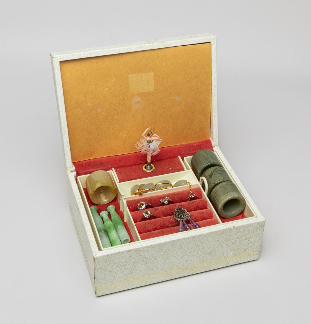 Estate Chinese Jade & Silver Rings (1 of 14)