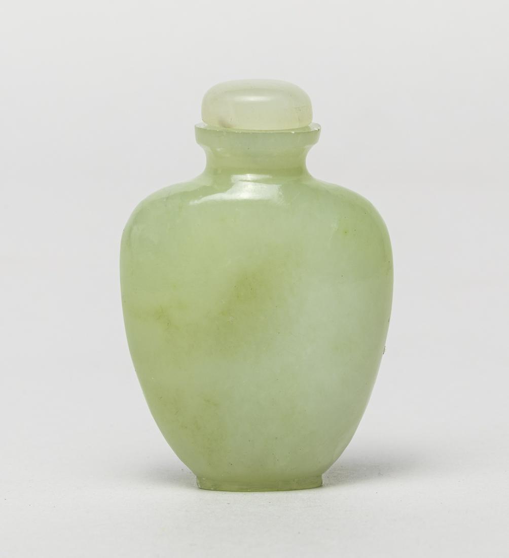 Chinese Palke Celadon Jade Carved Snuff Bottle (1 of 12)