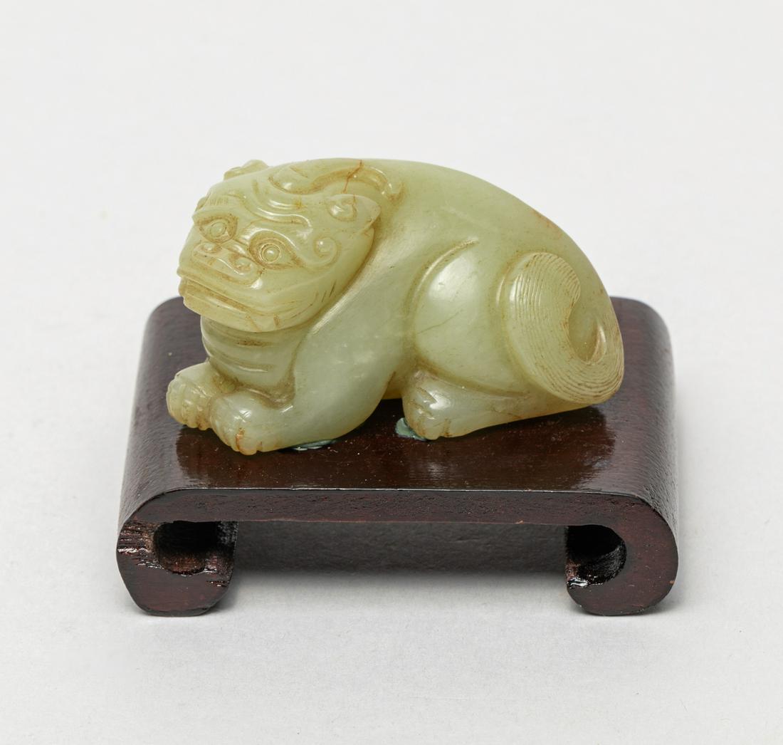Important Chinese Yellow-celadon Jade Beast (1 of 13)