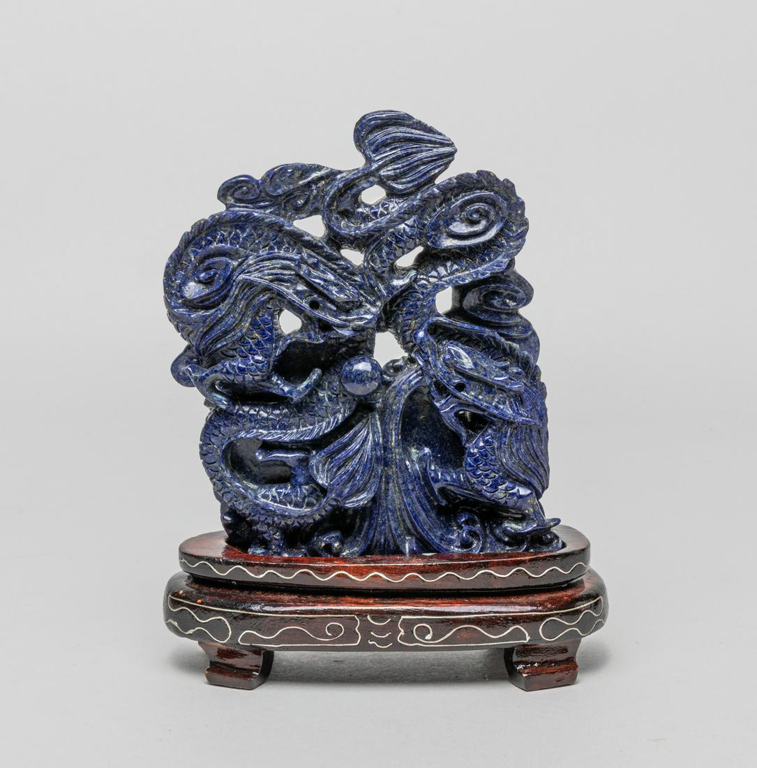 Chinese Lapis Carved Table Sculpture (1 of 13)