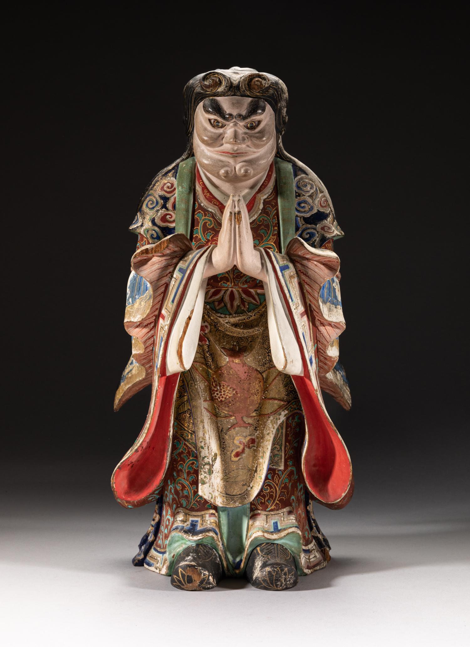 Antique Japanese Wood Buddha of  Wisdom King (1 of 14)