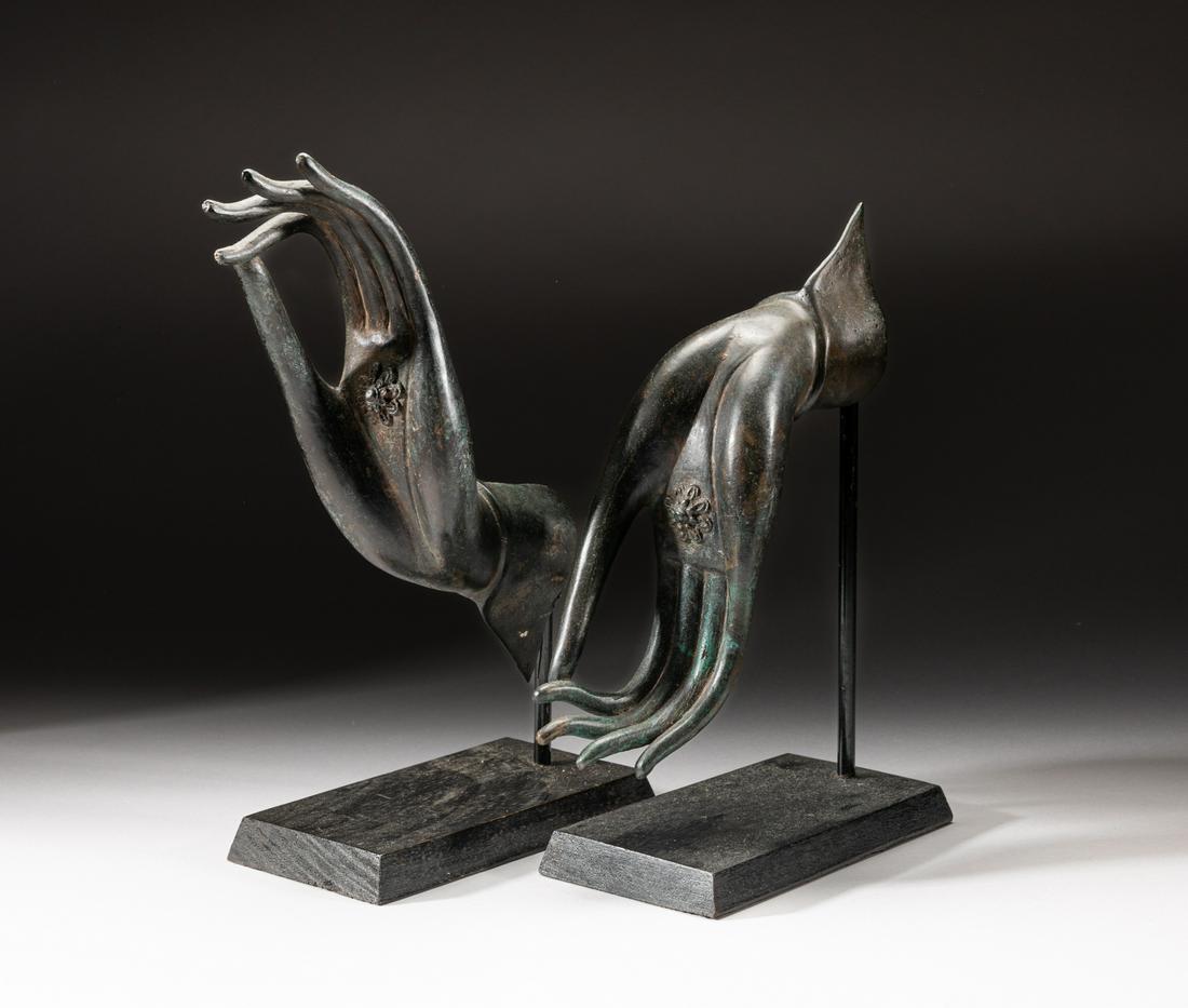 =Rare Asian Bronze Buddha Hand Table Sculpture (1 of 13)