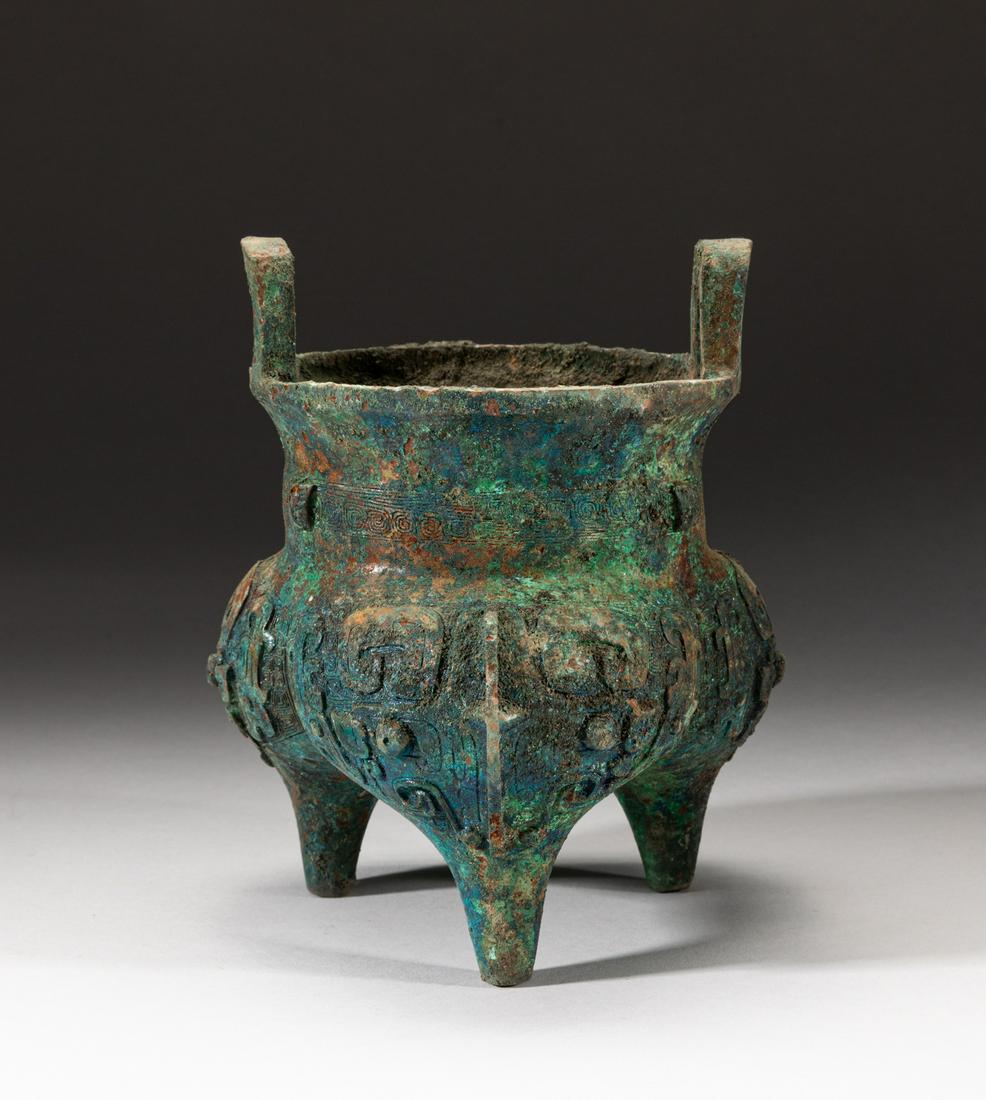 Rare Chinese Bronze Censer, Taotie Mask (1 of 16)