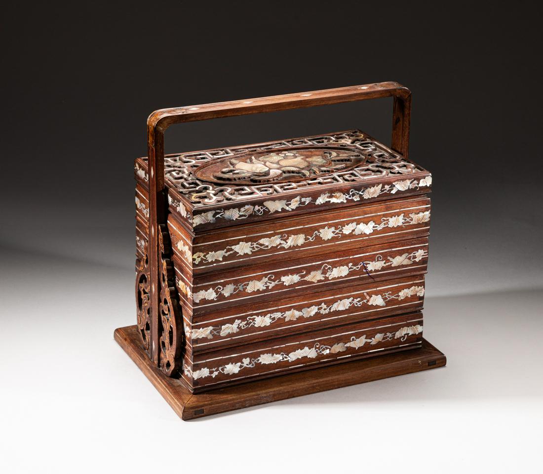 Chinese Wood Box Inlaid MOP (1 of 16)