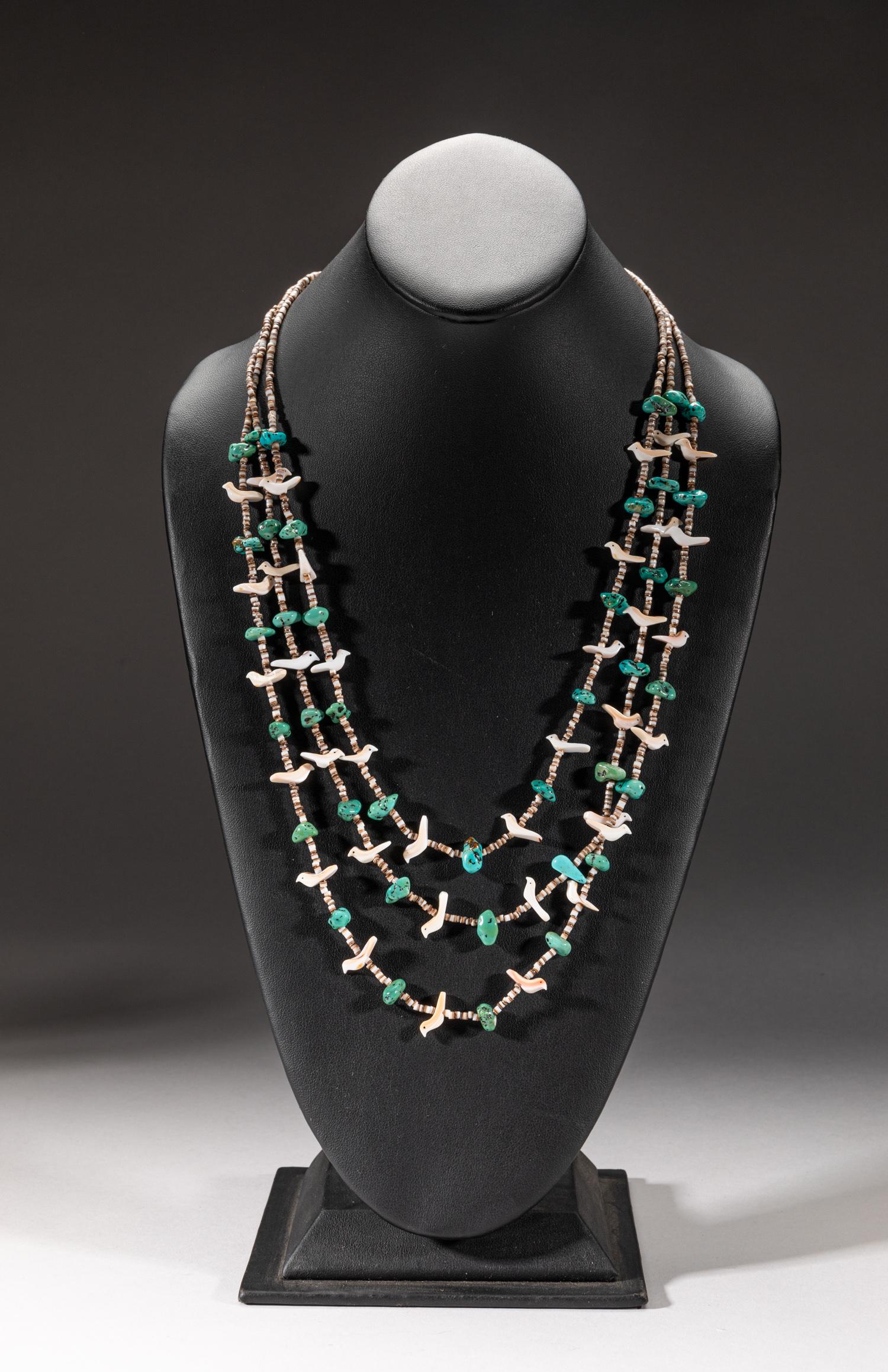 Native American Type Turquoise & Shell Necklace (1 of 10)