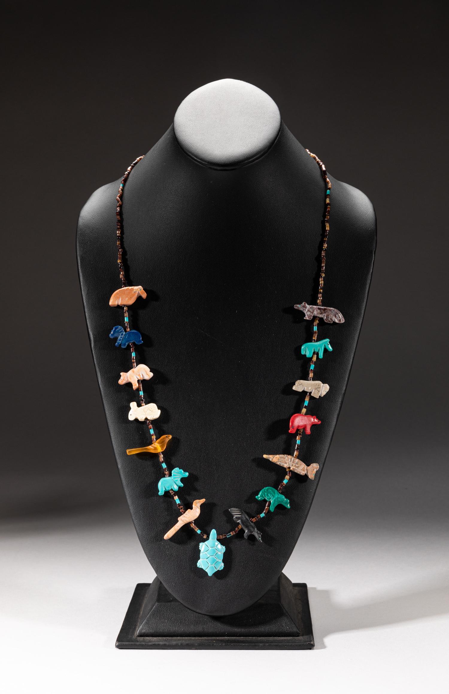Collectible Zuni Fetish Gem Stone Necklace (1 of 10)