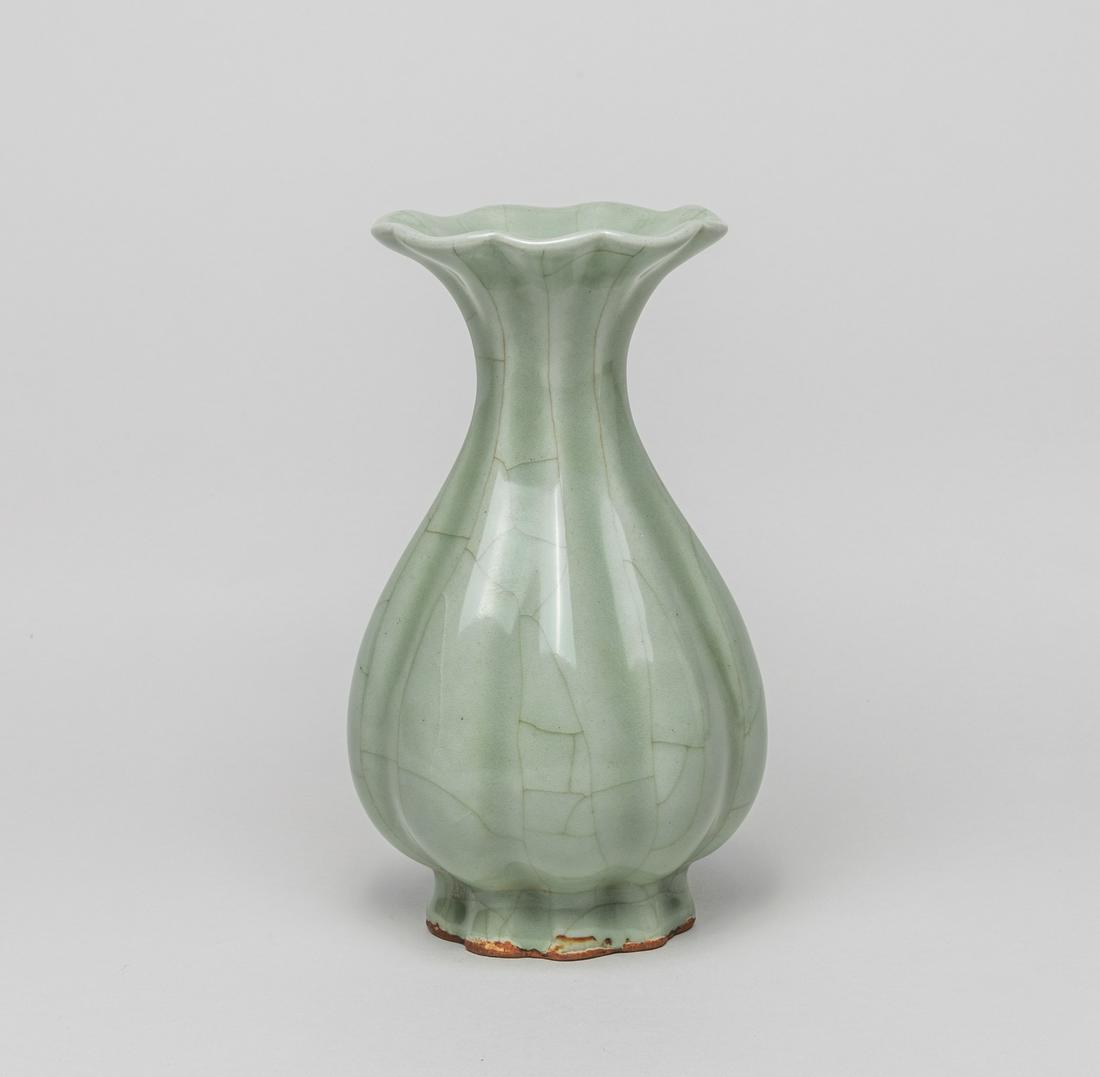 Important Korean Celadon Lotus Form Porcelain Vase (1 of 12)