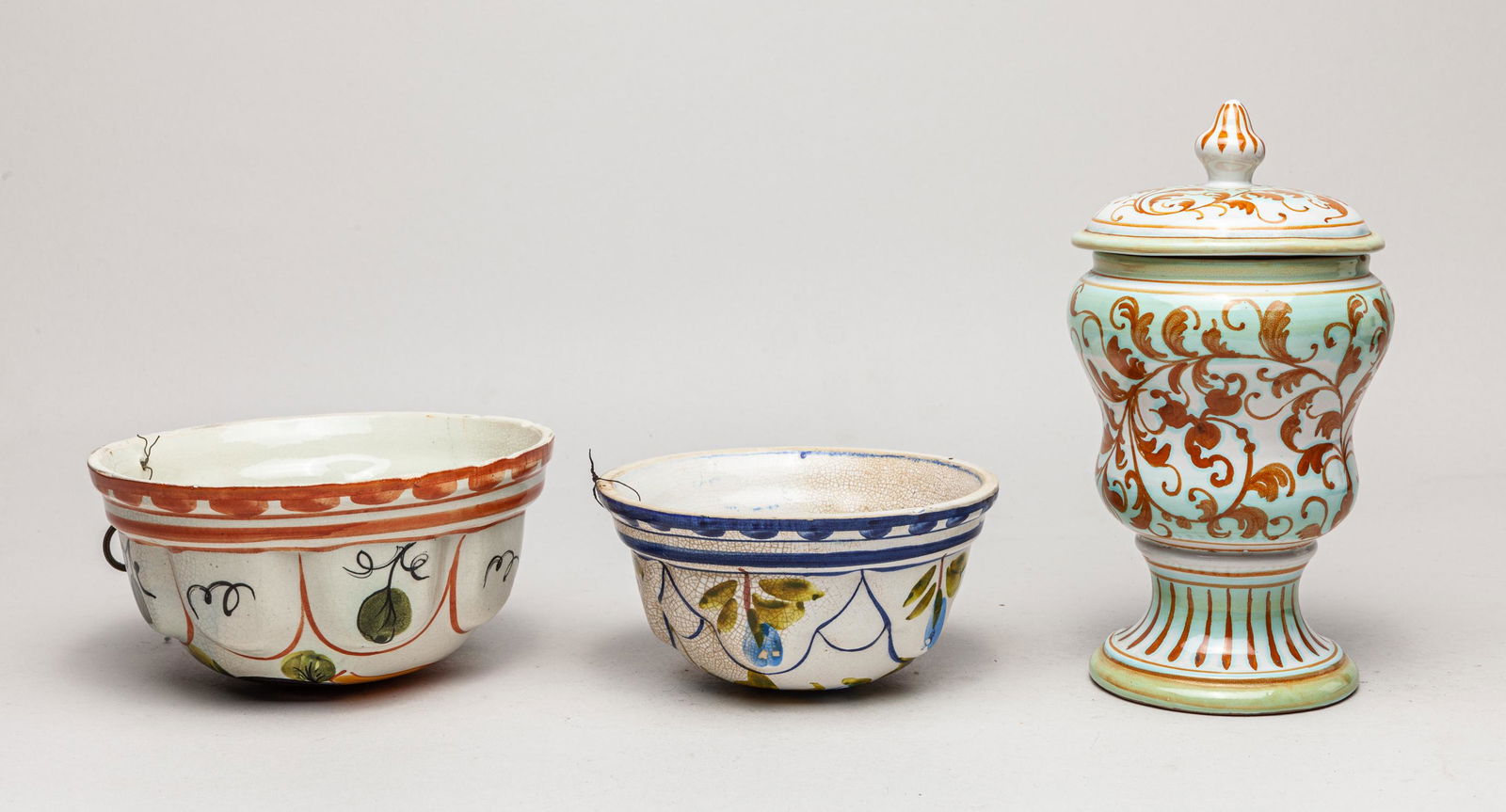 Italy Hand Painted Glazed Porcelain Wares (1 of 13)