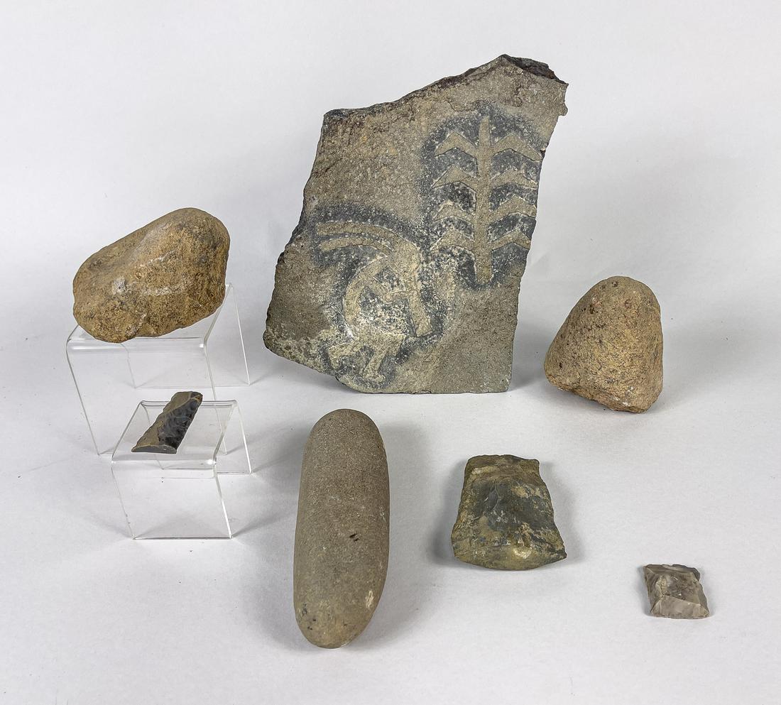 Native American Stone Carving & Homo Type Tool (1 of 12)