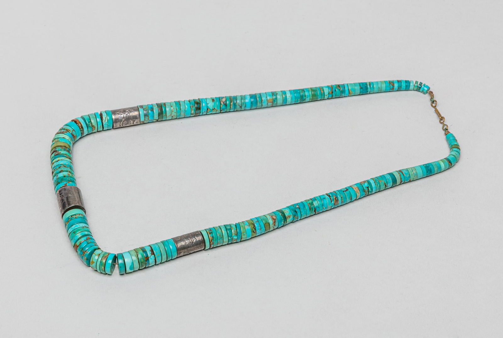 English Type Turquoise & Silver Necklace (1 of 8)