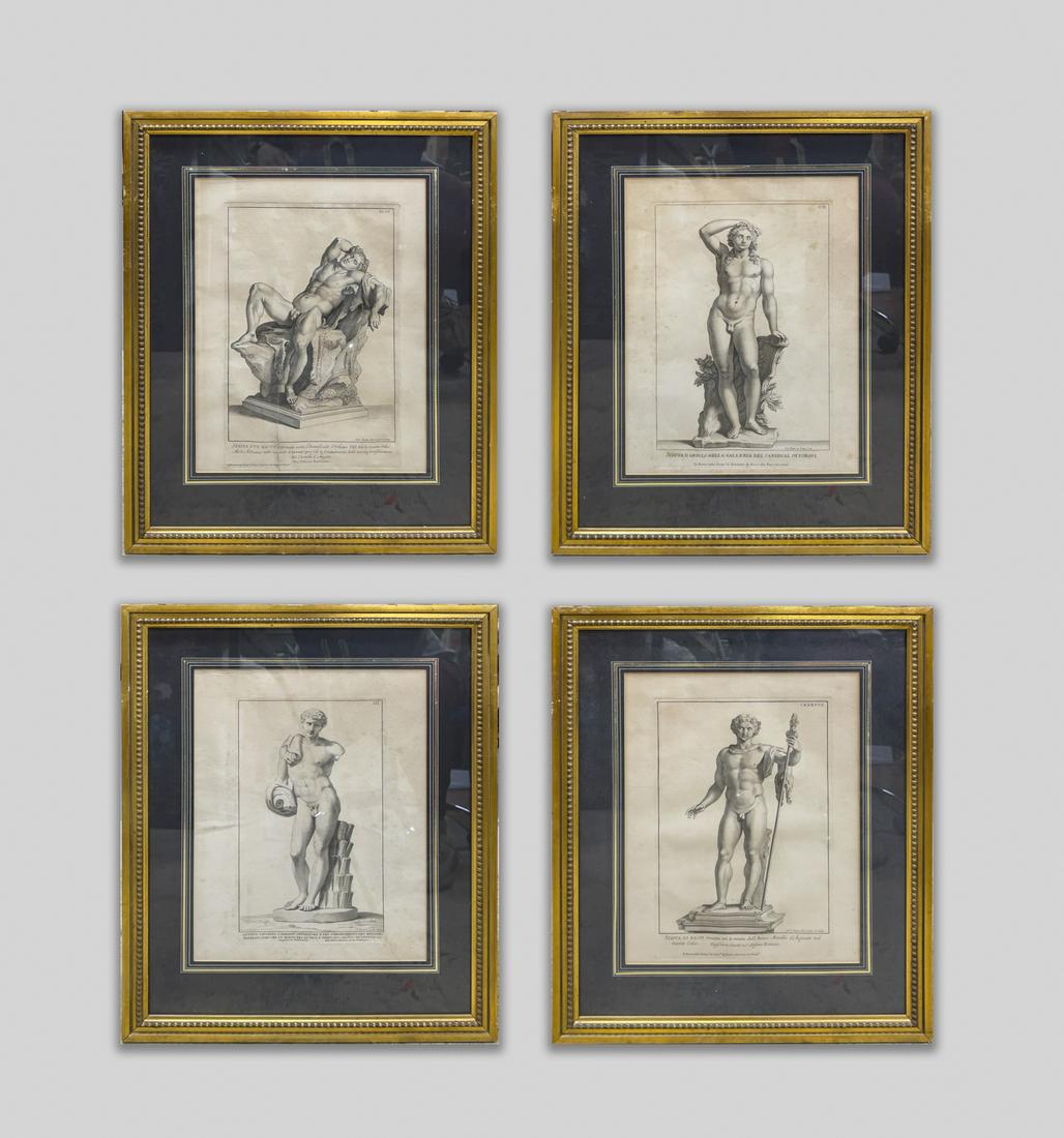 Set Vintage Lithograph of Sculpture (1 of 17)