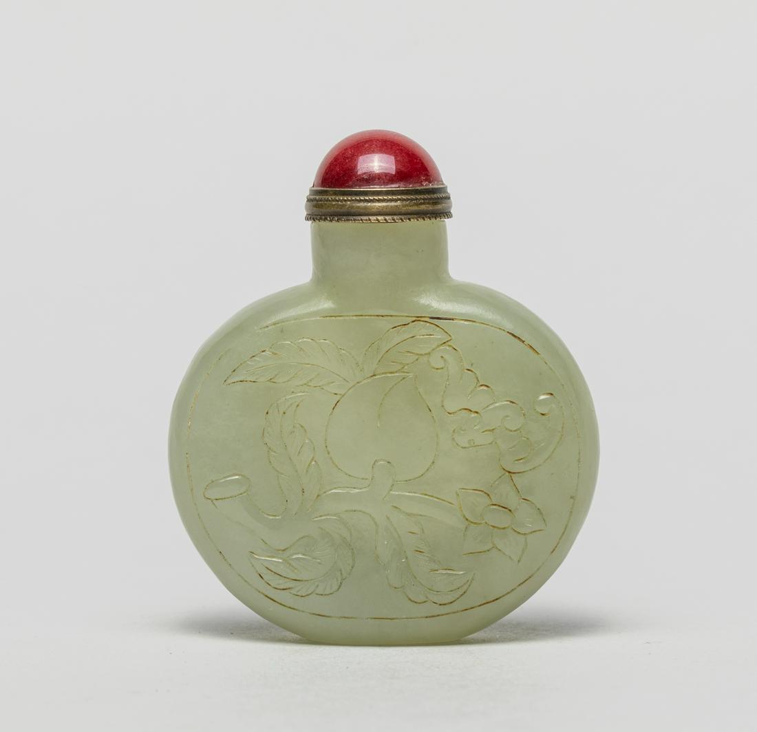 Chinese Pale Celadon Jade Carved Snuff Bottle (1 of 14)