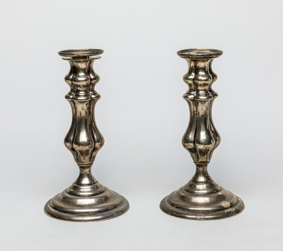 Pair Sterling Silver Candle-sticks (1 of 9)