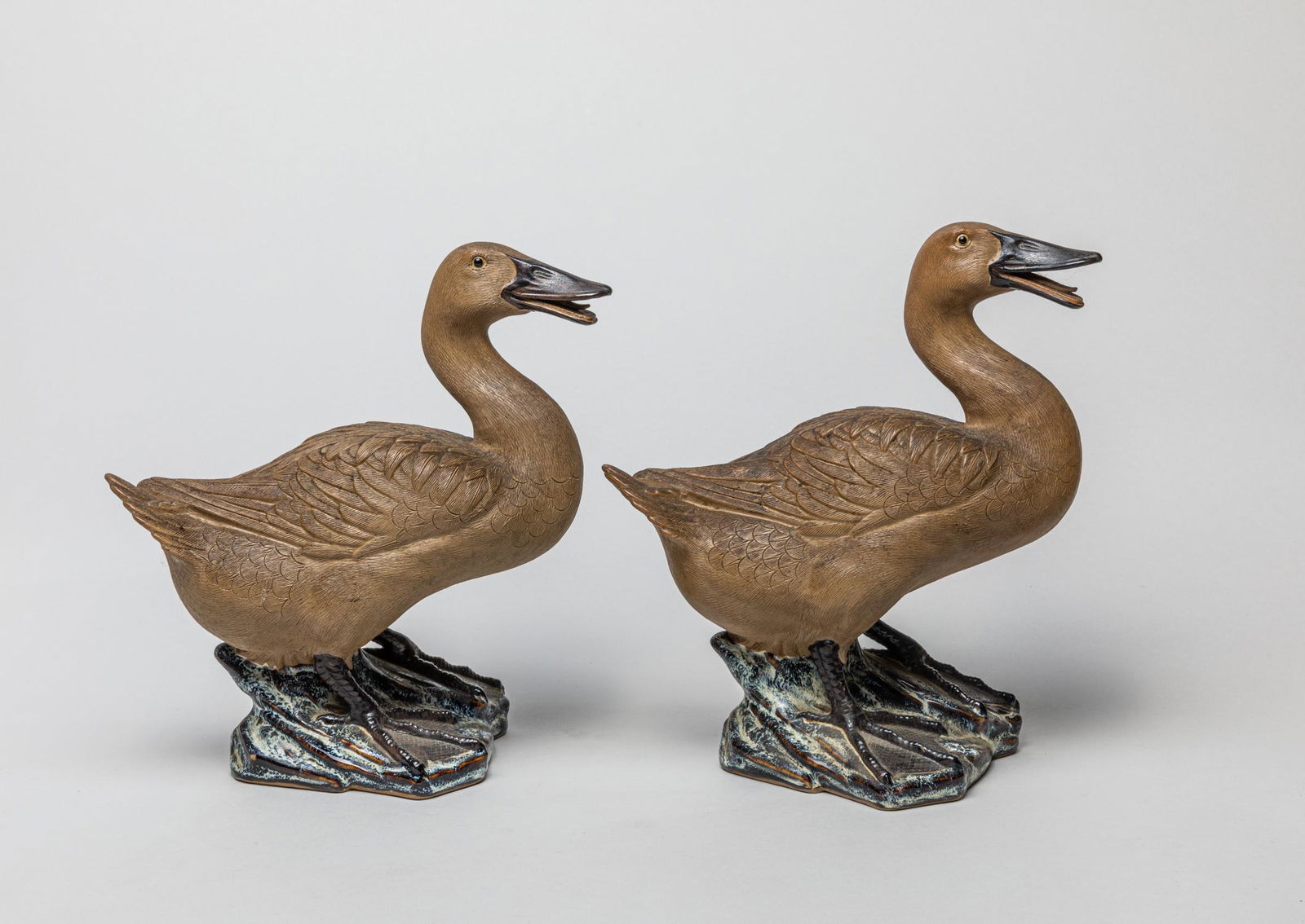 Pair Chinese Porcelain Sculptures of Duck (1 of 11)