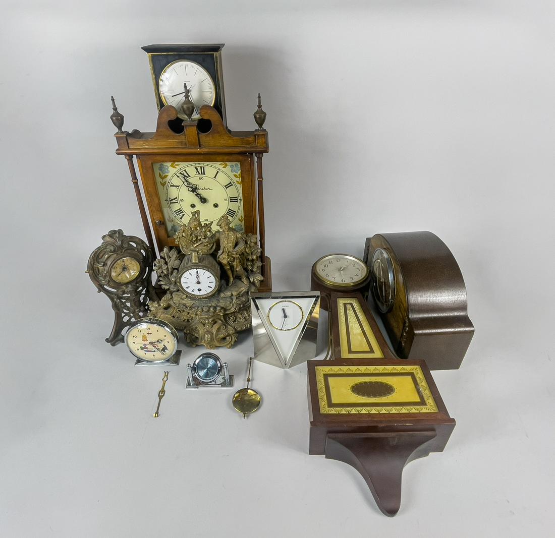 Estate Large Group of  Table Clocks (1 of 13)