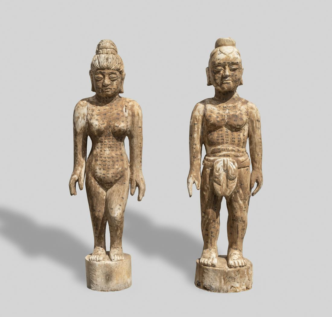 Pair Chinese Wood Figures (1 of 17)