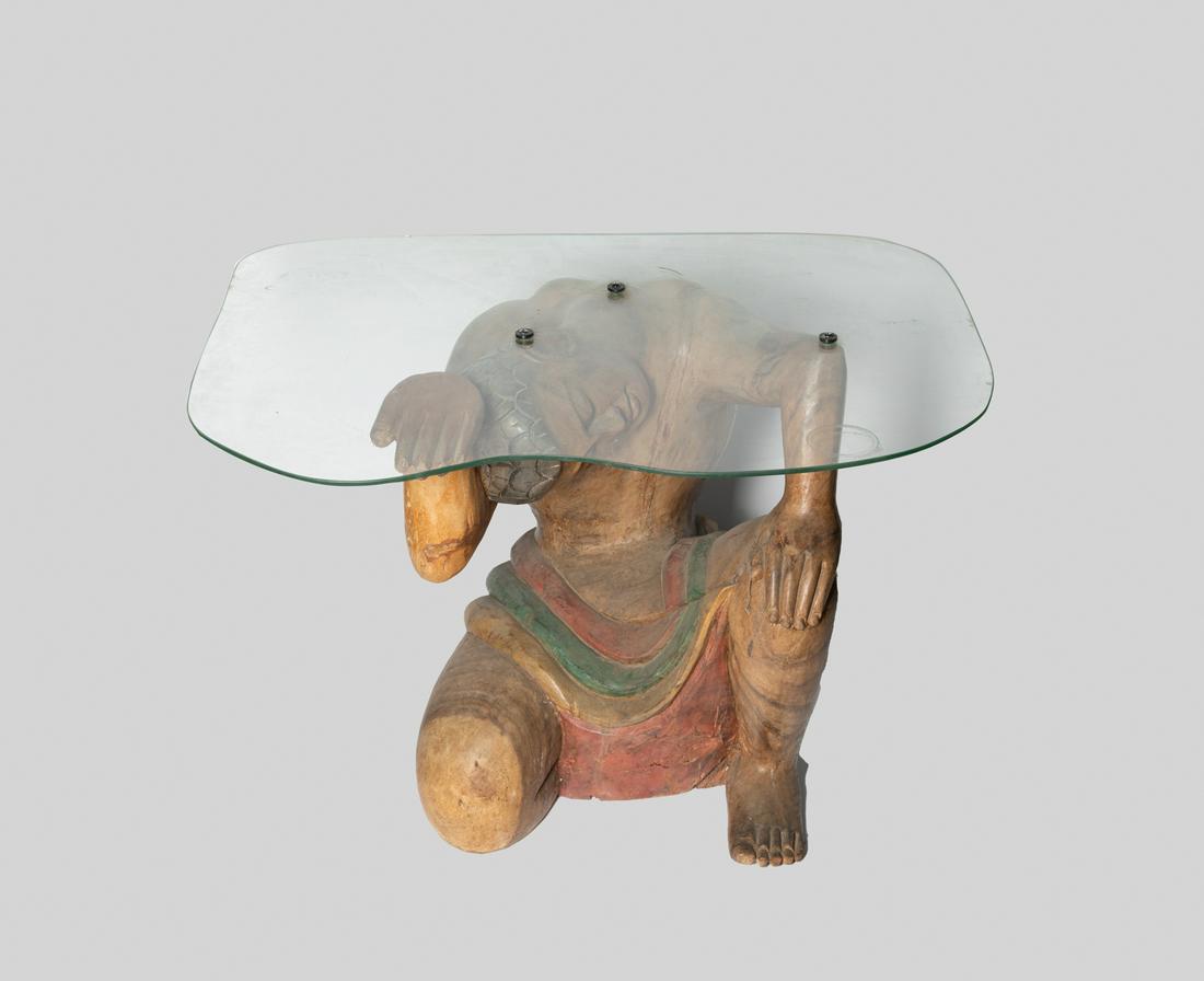 Rare Chinese Wood Buddha Base Table (1 of 13)