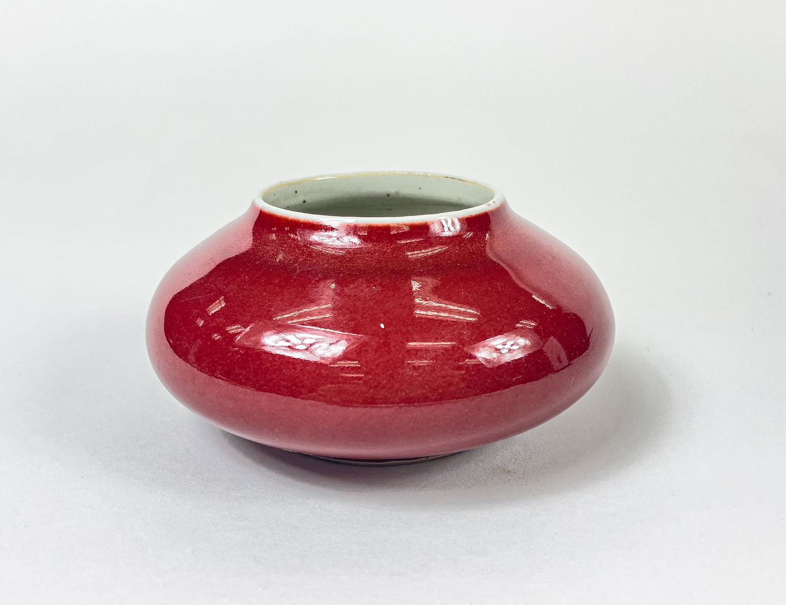 Chinese Red Glazed Porcelain Water Pot (1 of 8)