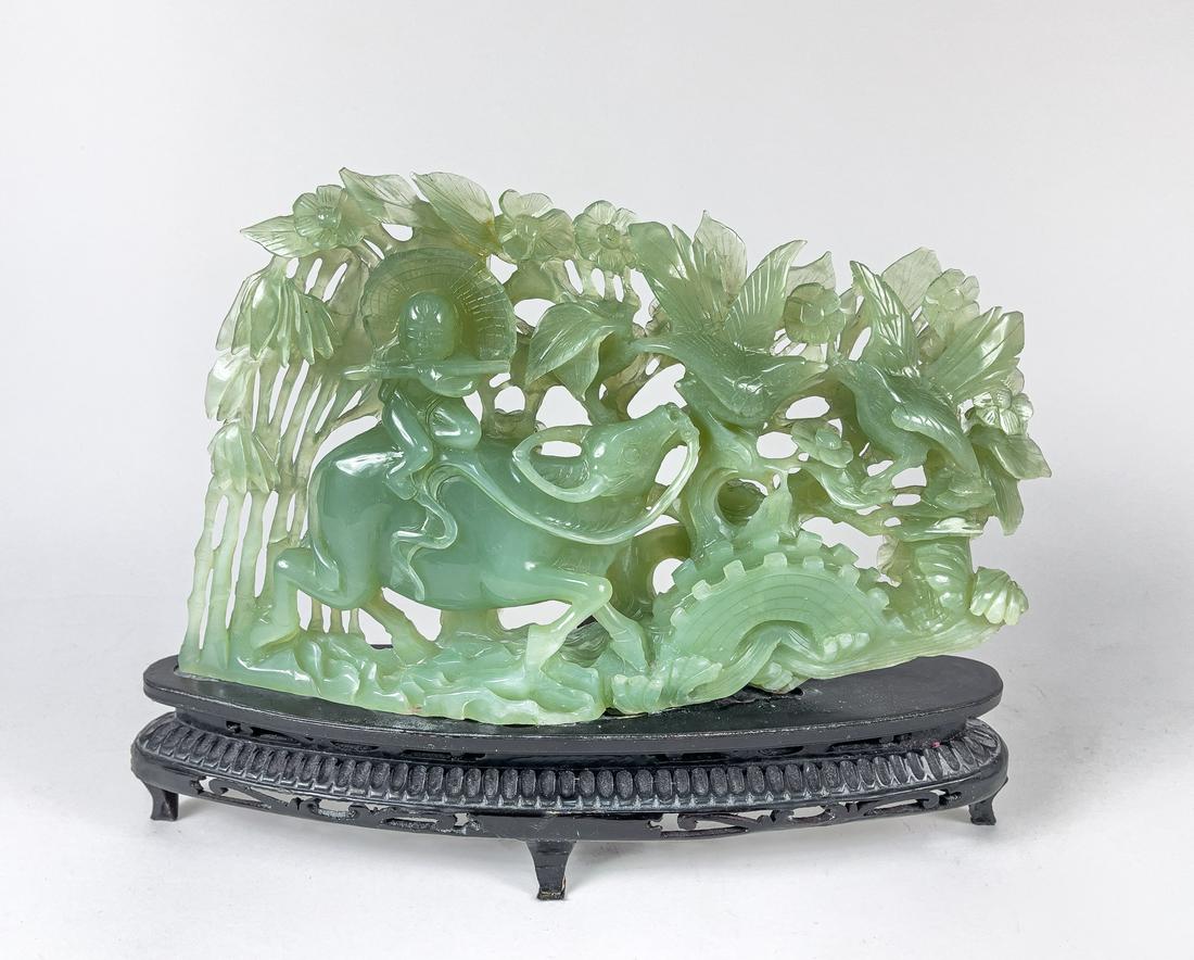 Large Chinese Translucent Jade Table Sculpture (1 of 13)