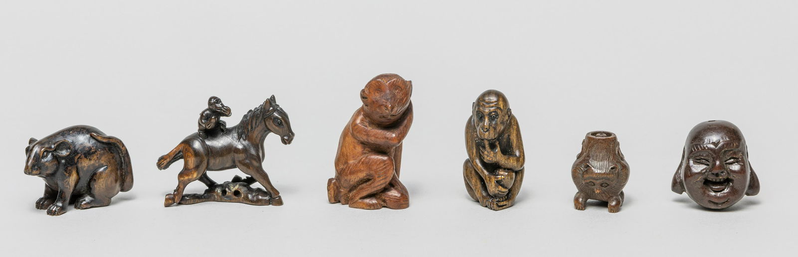 Collectible Japanese Wood Netsukes (1 of 9)