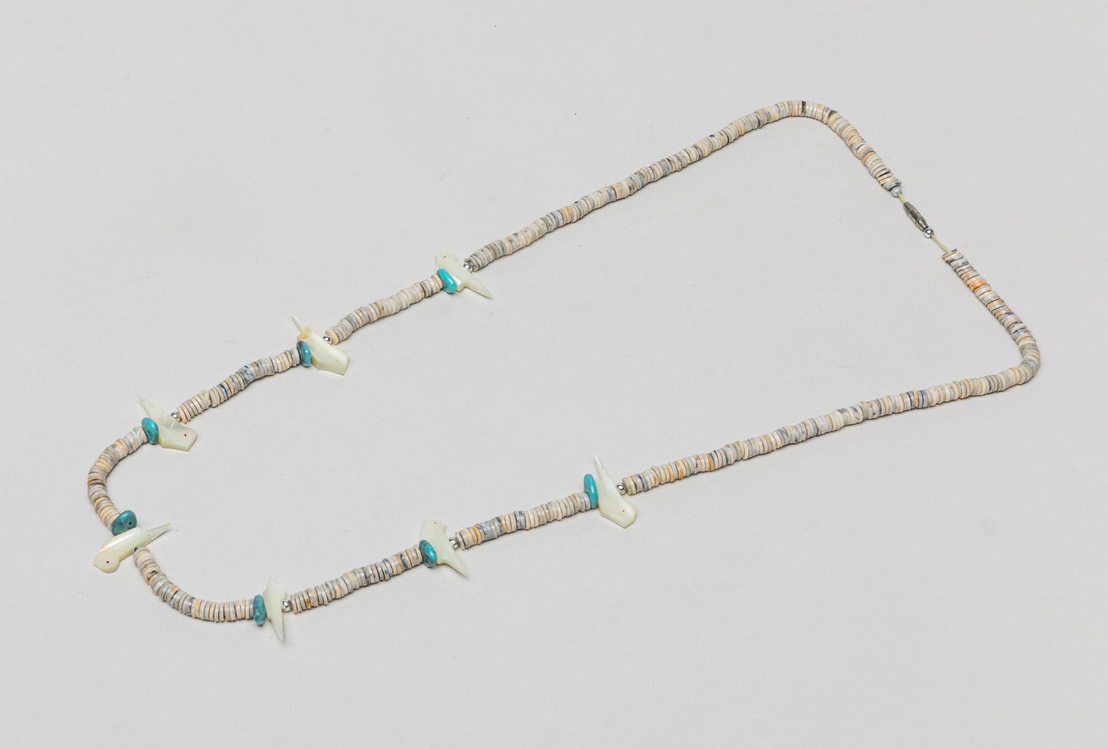 Vintage Zuni Shell & Turquoise Necklace (1 of 8)