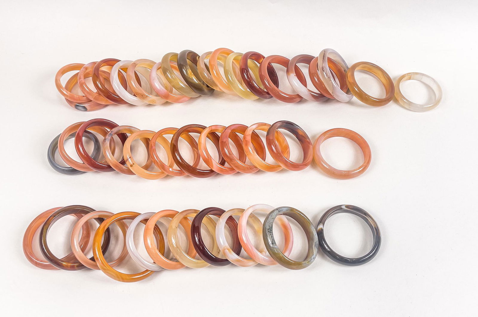 Collectible Chinese Cameo Agate Bangles (1 of 11)