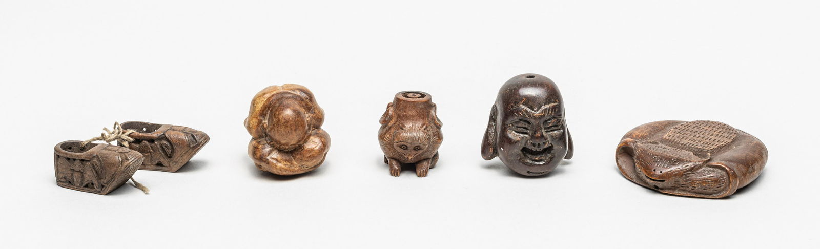 Group Old Chinese Wood Toggles (1 of 14)