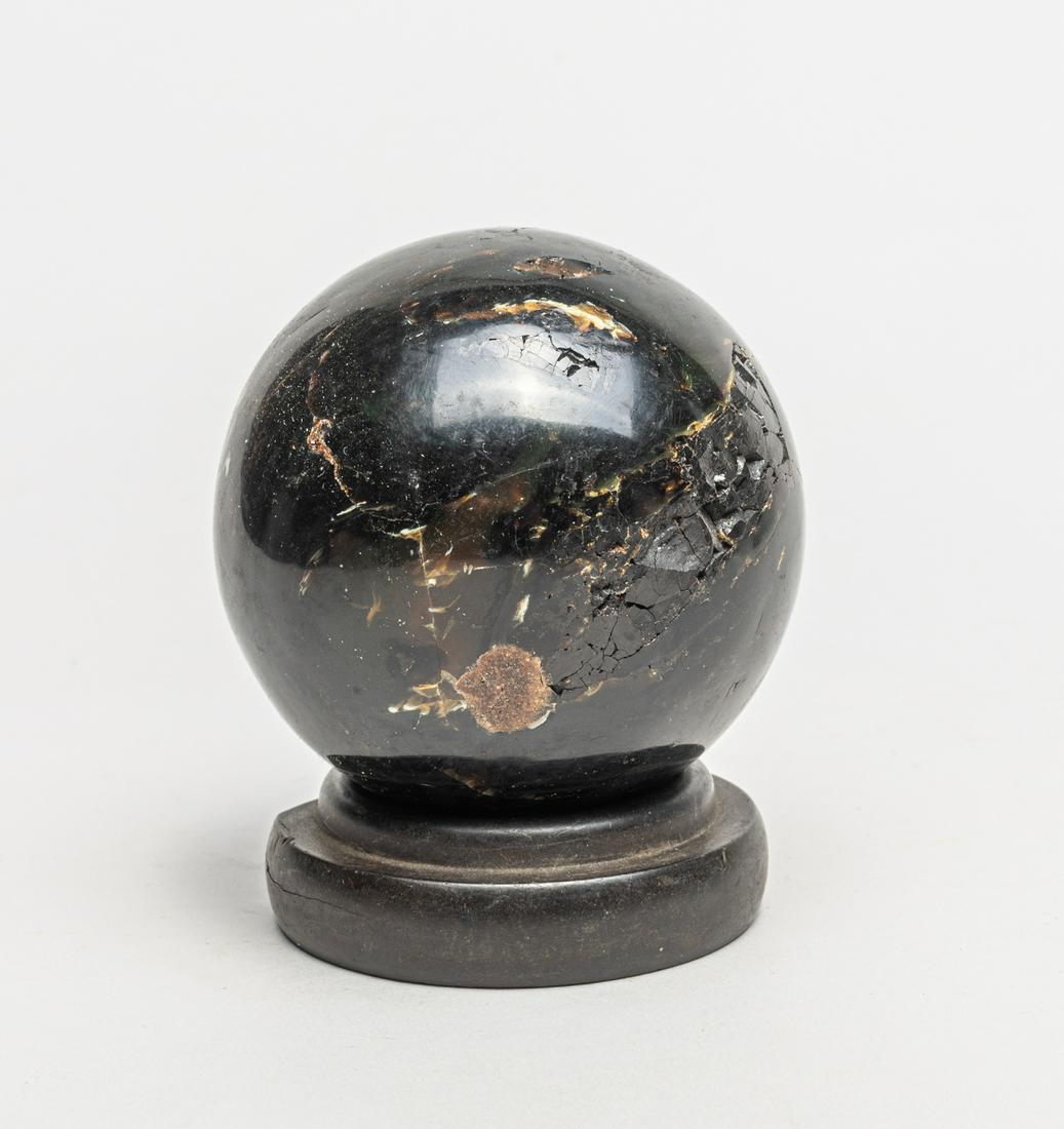 Rare Large Blue Amber Ball (1 of 10)