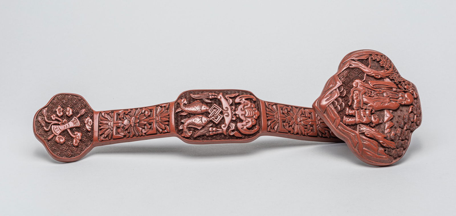 Chinese Export Cinnabar Ruyi Sculpture (1 of 14)