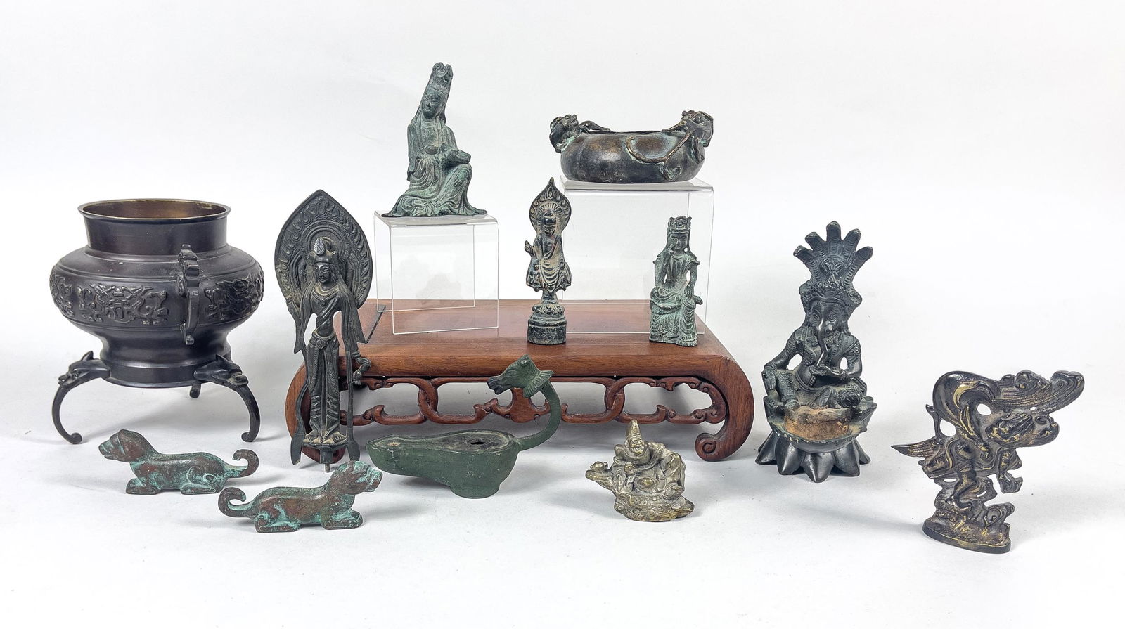 Estate Asian Bronze/Metal Sculpture (1 of 12)