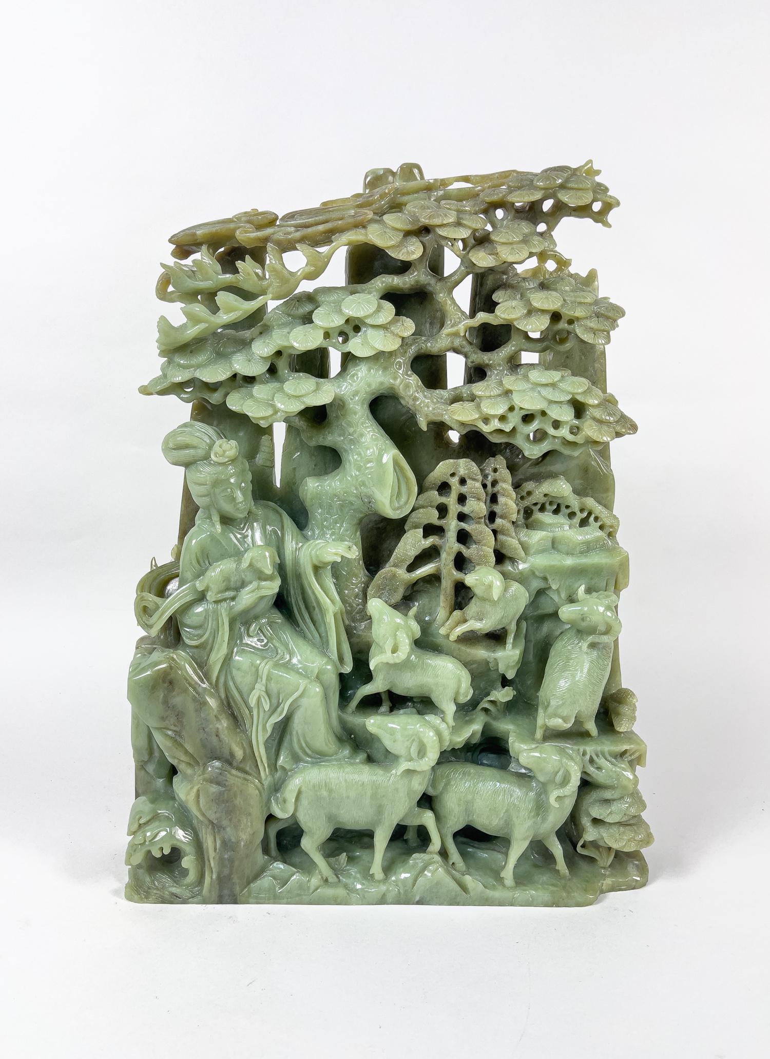 Massive Chinese Yellow Celadon Jade Sculpture (1 of 11)