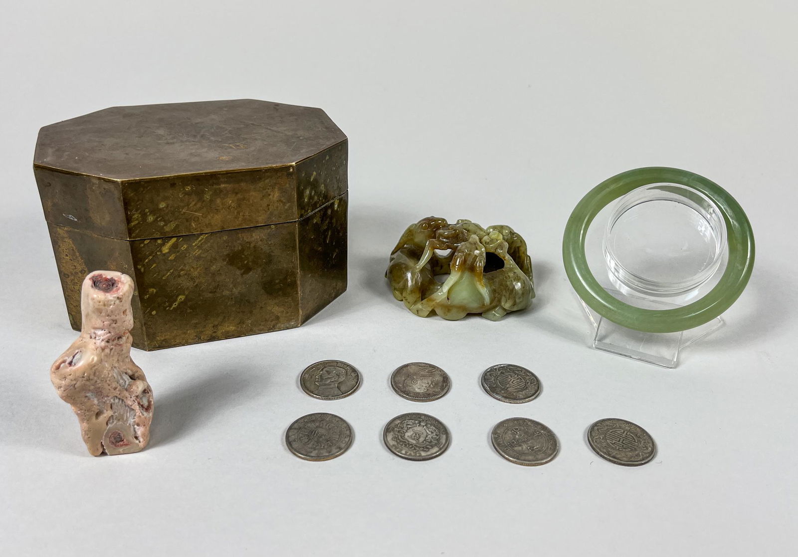 Estate Chinese Jade, Coins & Bangle (1 of 12)
