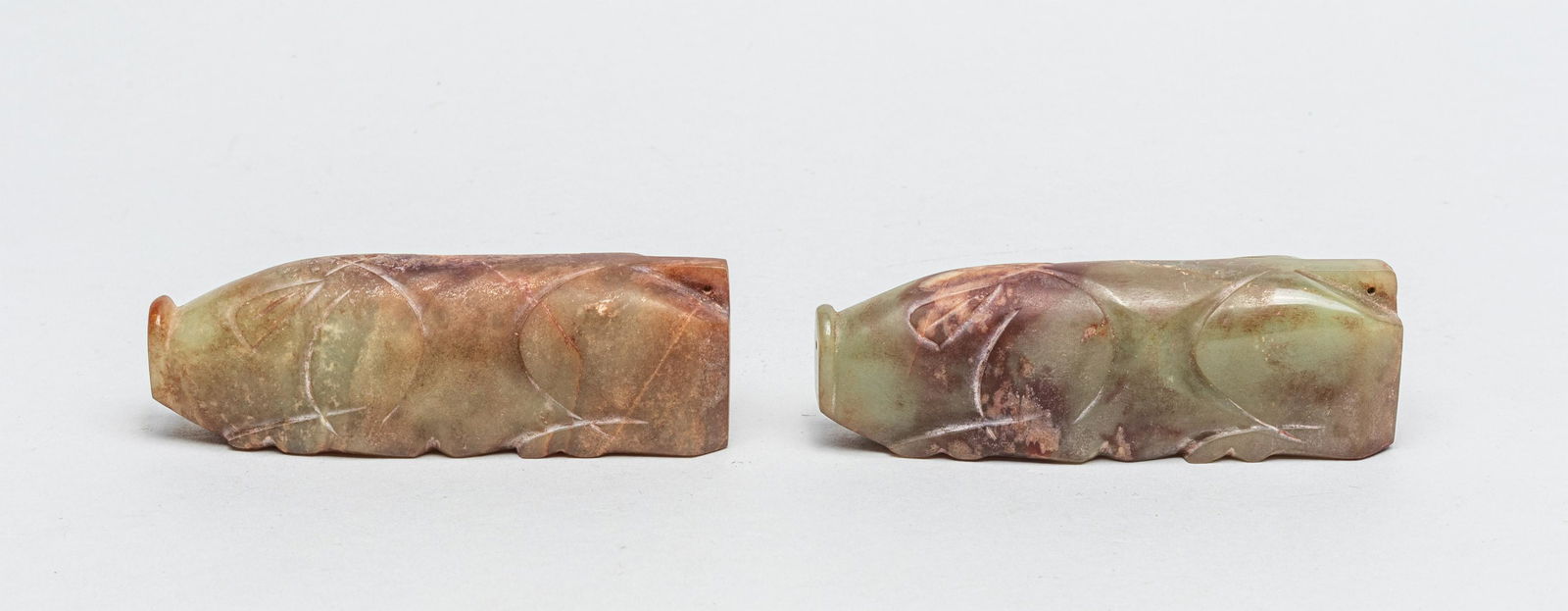 Pair Chinese Jade/ Hard Stone Pigs (1 of 11)