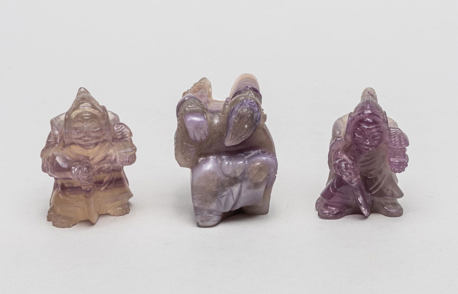 Group Chinese Amethyst Crystal Carvings (1 of 14)