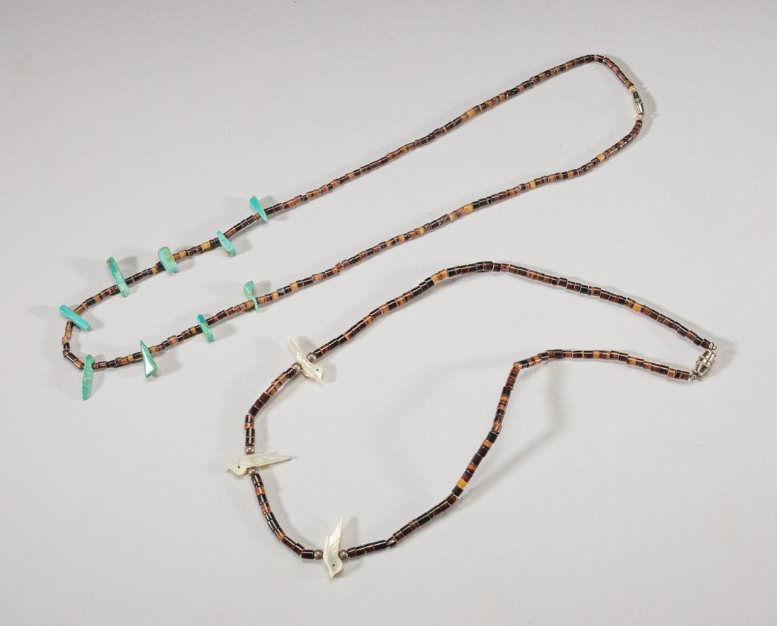 Zuni Shell, Turquoise & MOP Necklaces (1 of 8)