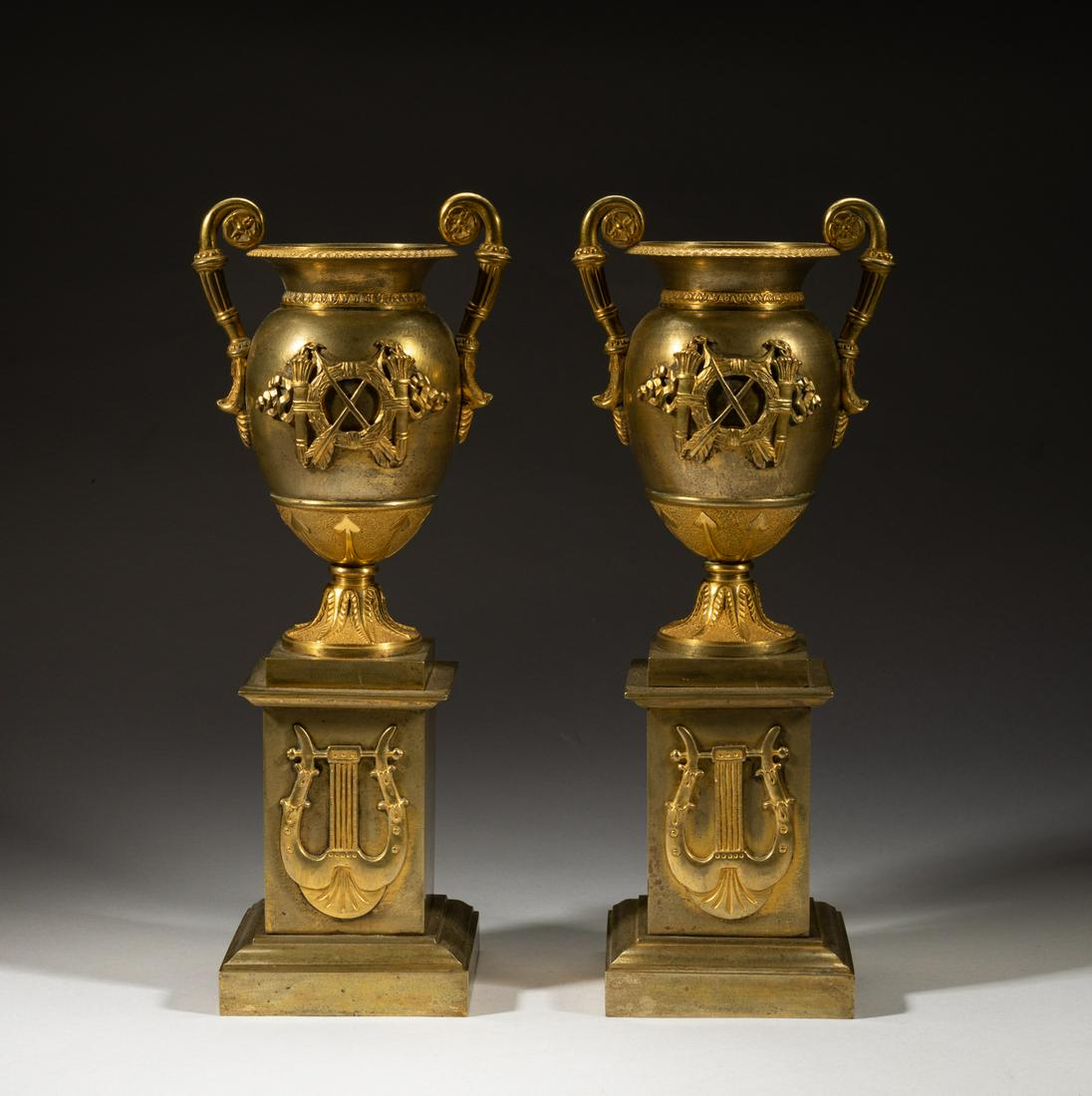 France Louis XVI Type Gilt Bronze Urns (1 of 9)
