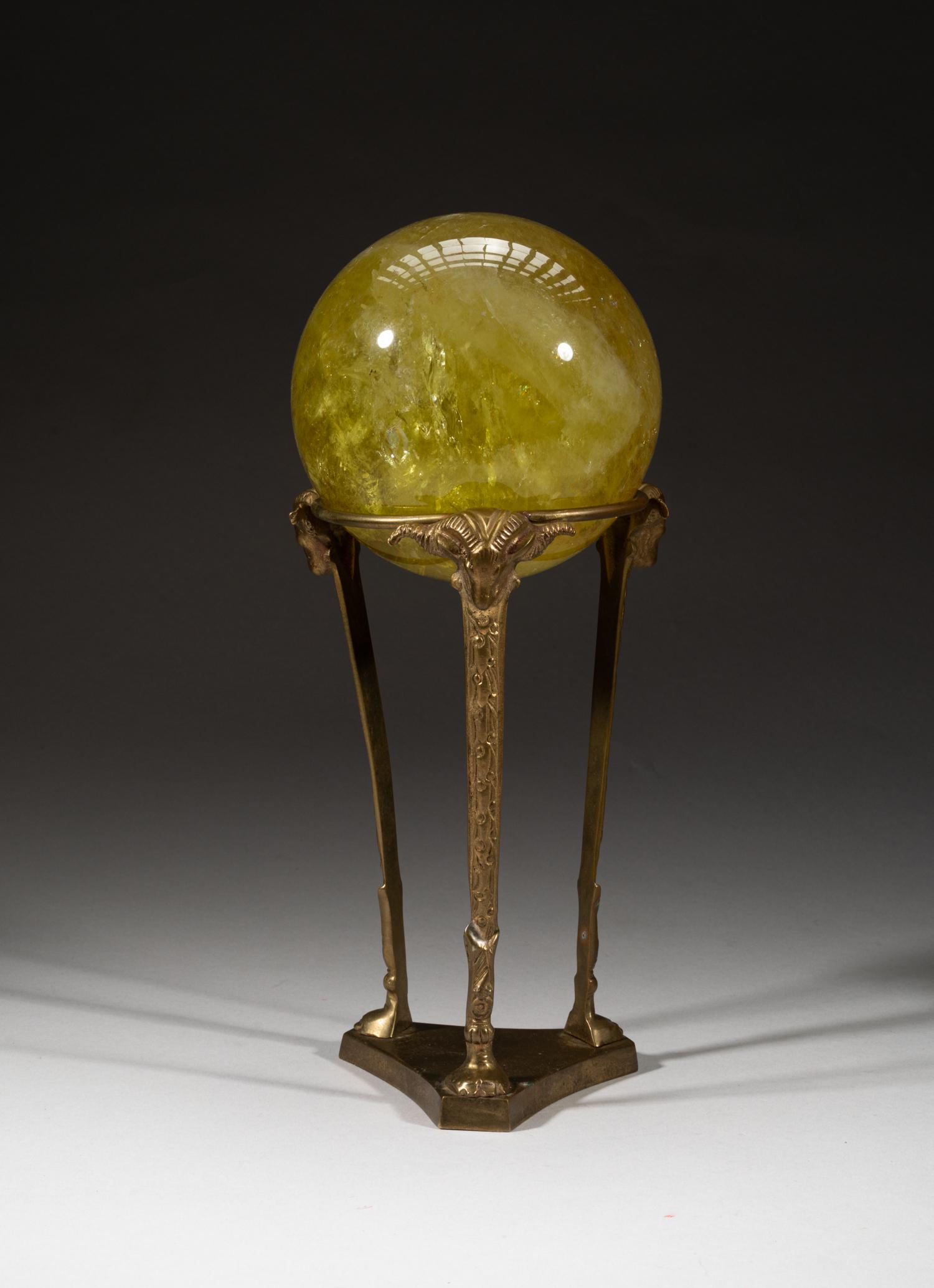Louis XVI Type Large Yellow Crystal Ball (1 of 9)
