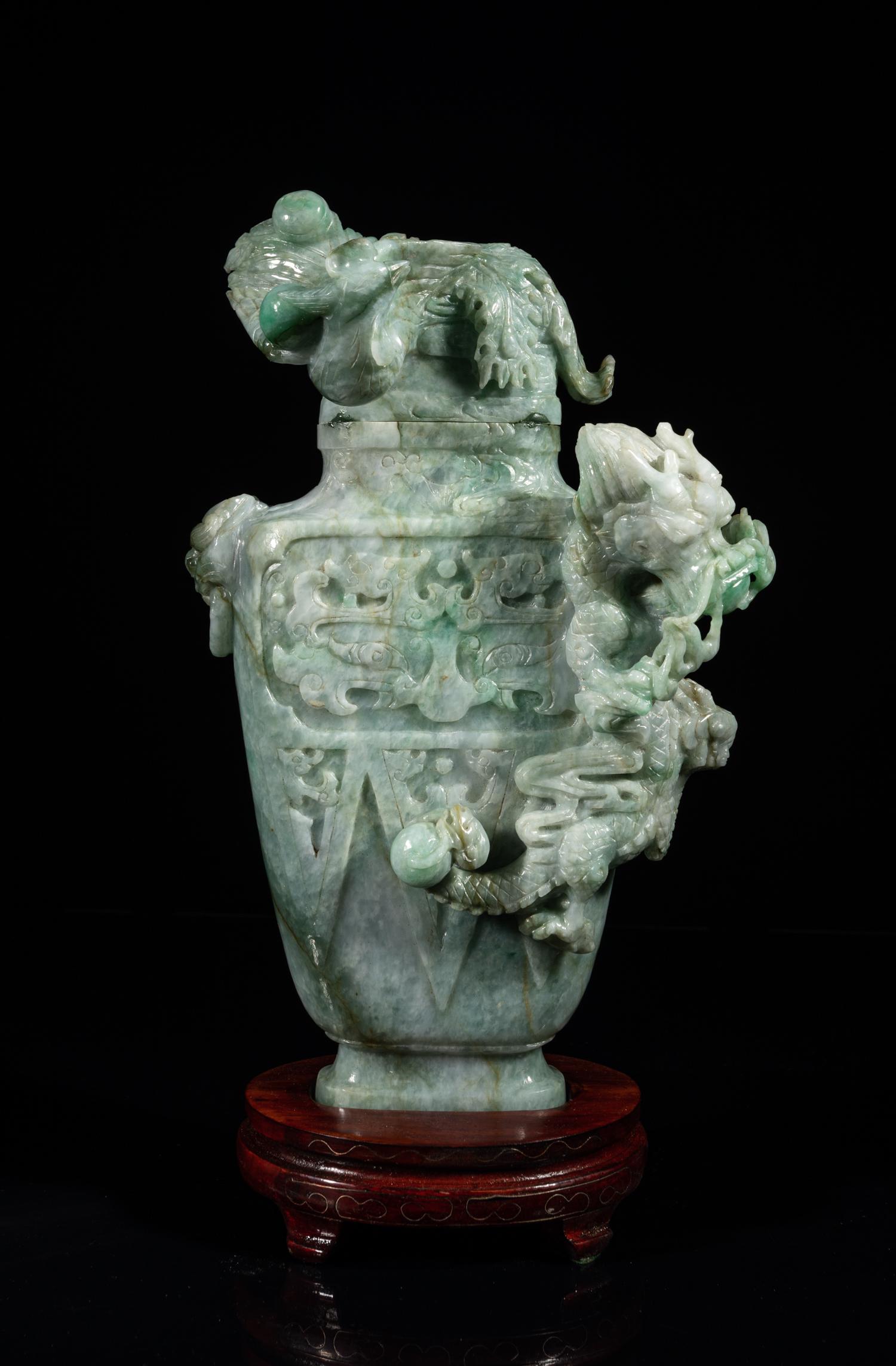 Antique Chinese Jade Jadeite Vase (1 of 16)