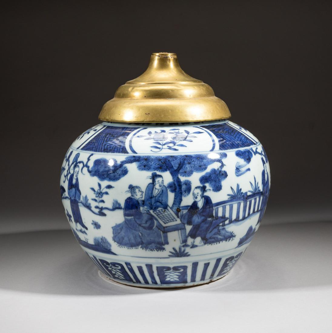 Chinese Export Blue & White Porcelain Jar (1 of 15)