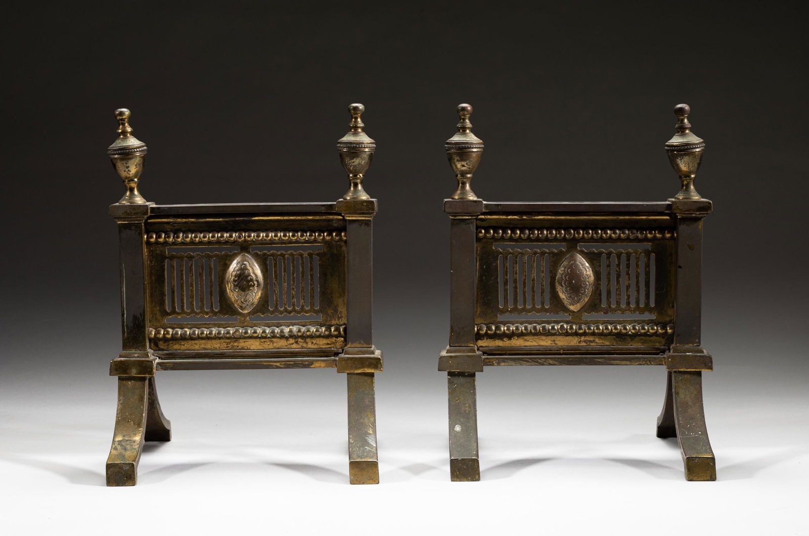 Pair France Louis XVI Type Gilt Bronze Decors (1 of 8)