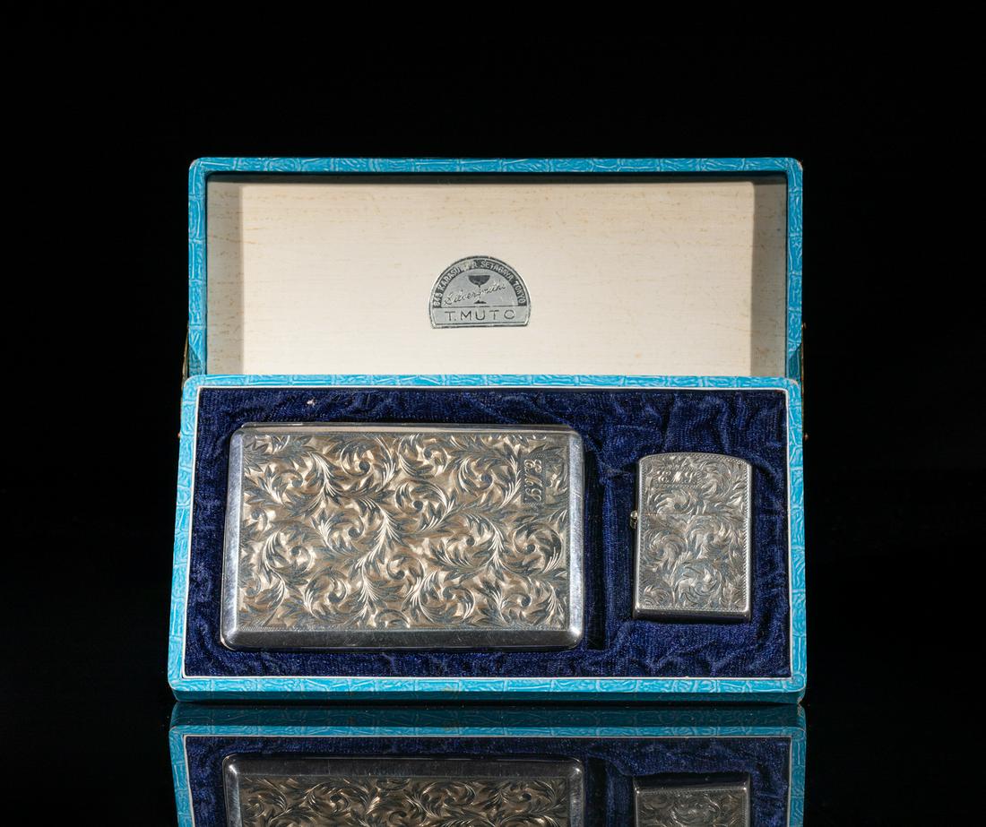 Sterling Silver Box & Ligther (1 of 16)
