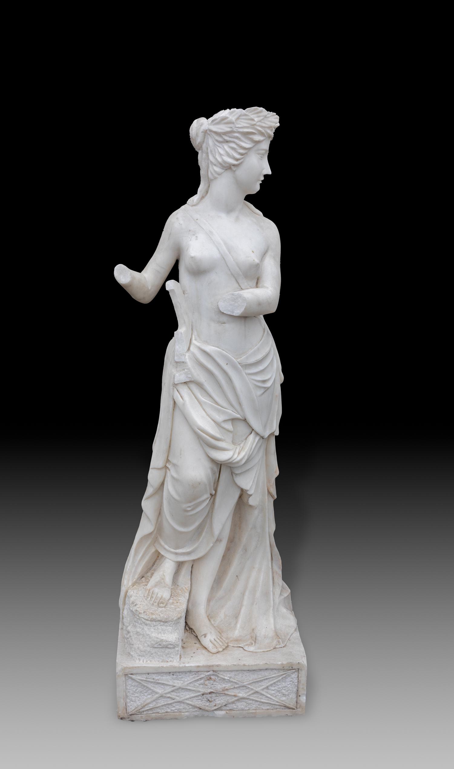 Old Italy Marble Statue of Woman (1 of 12)