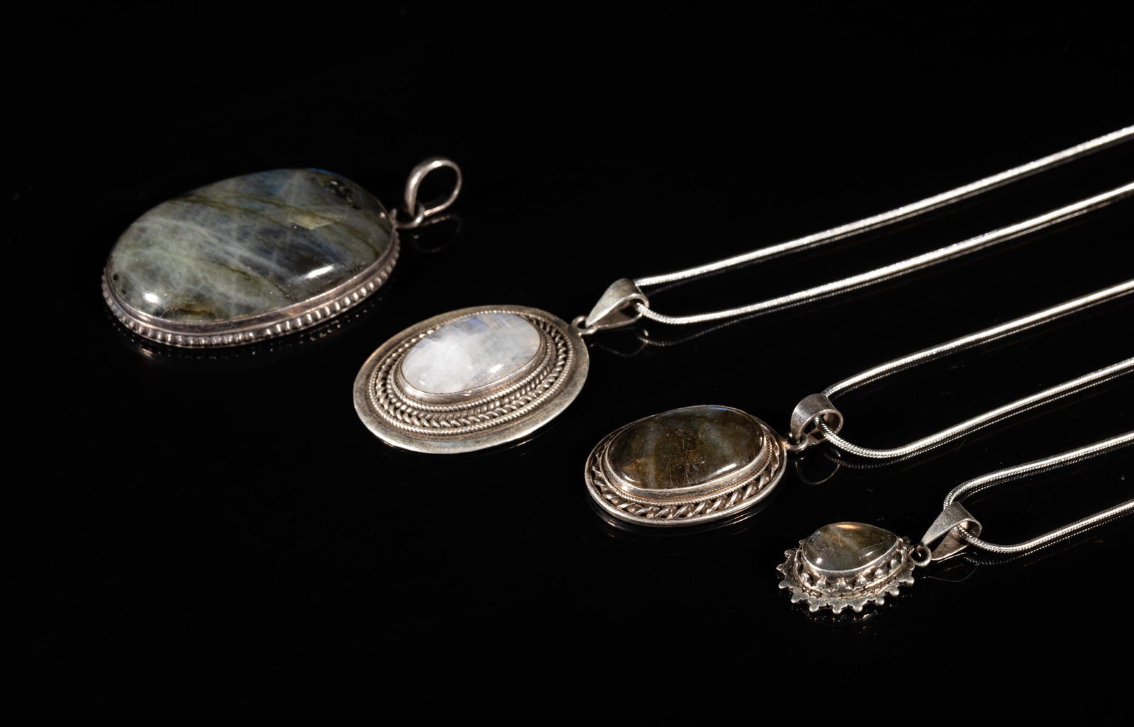 925 Silver & Moon-light Stone Pendant (1 of 15)