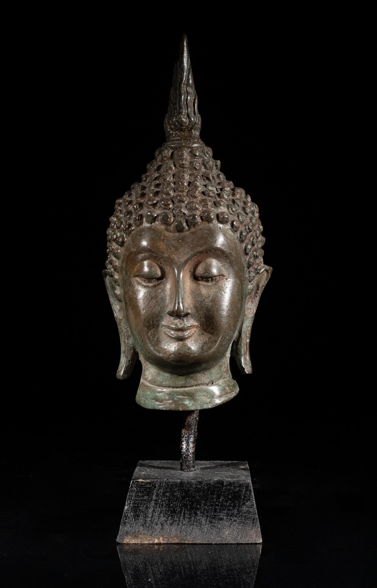 Antique South Asian Bronze Buddha Head (1 of 12)
