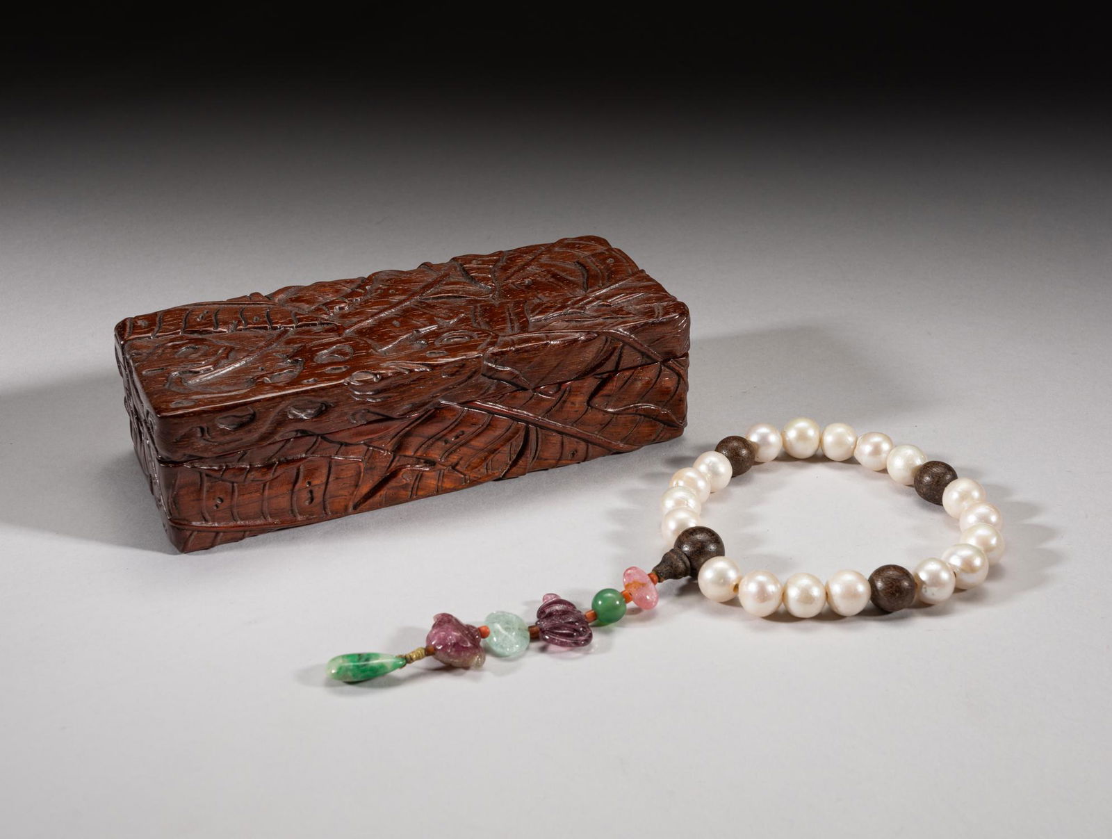 Chinese Royal Type Pearl/Tourmaline Prayer Beads (1 of 13)