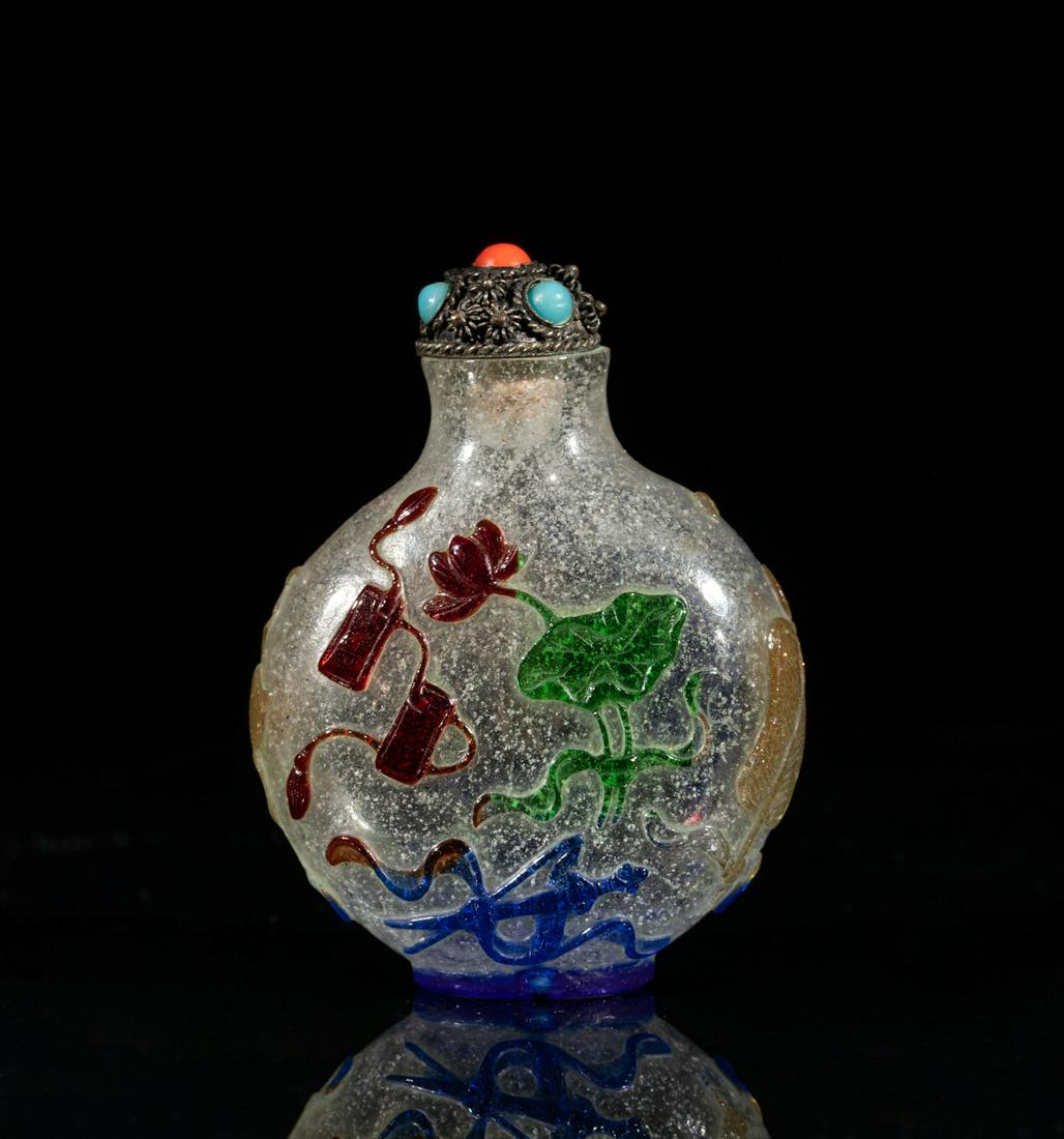 Rare Chinese Overlay Glass Snuff Bottle (1 of 12)