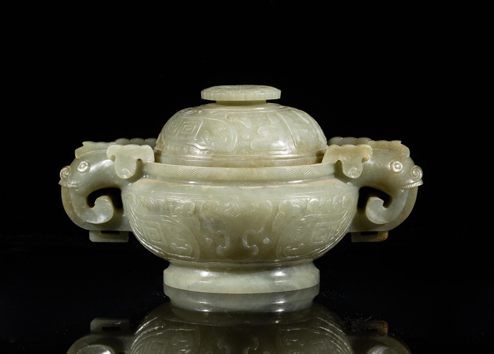 Rare Large Chinese Jade Covered Censer (1 of 17)
