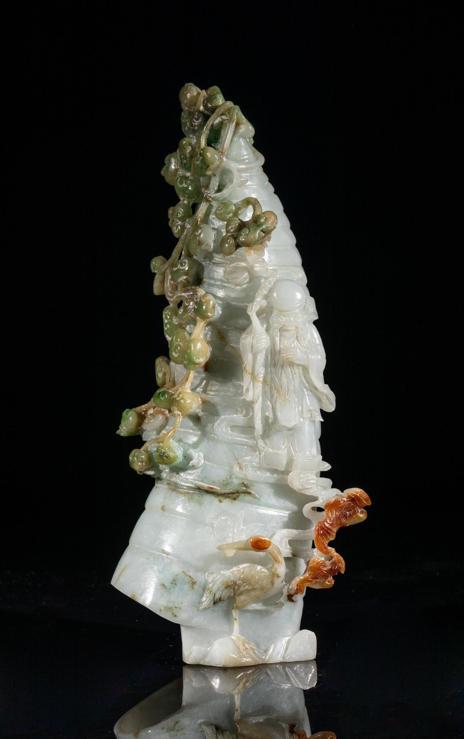 Chinese Jade Jadeite Carved Vase (1 of 13)