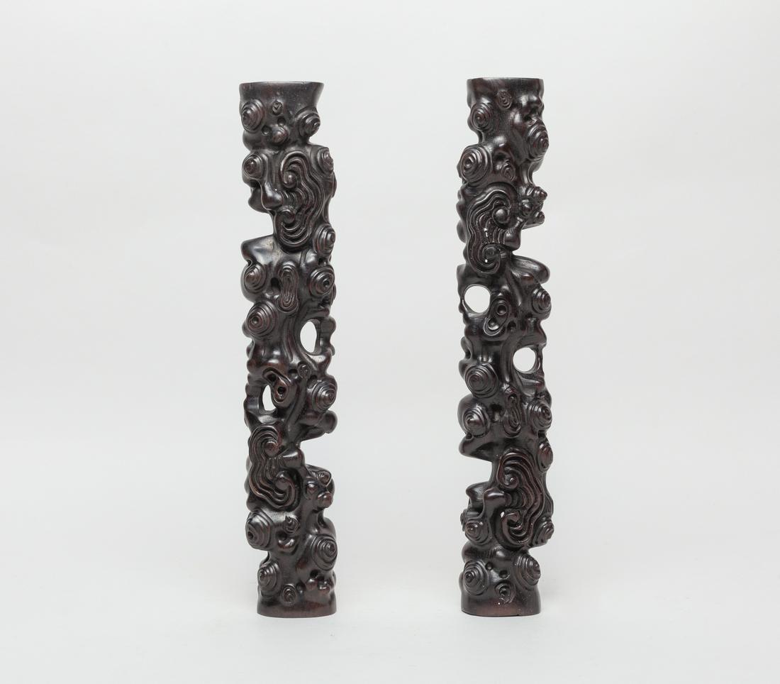 Pair Large Chinese Wood Paper Weight (1 of 11)