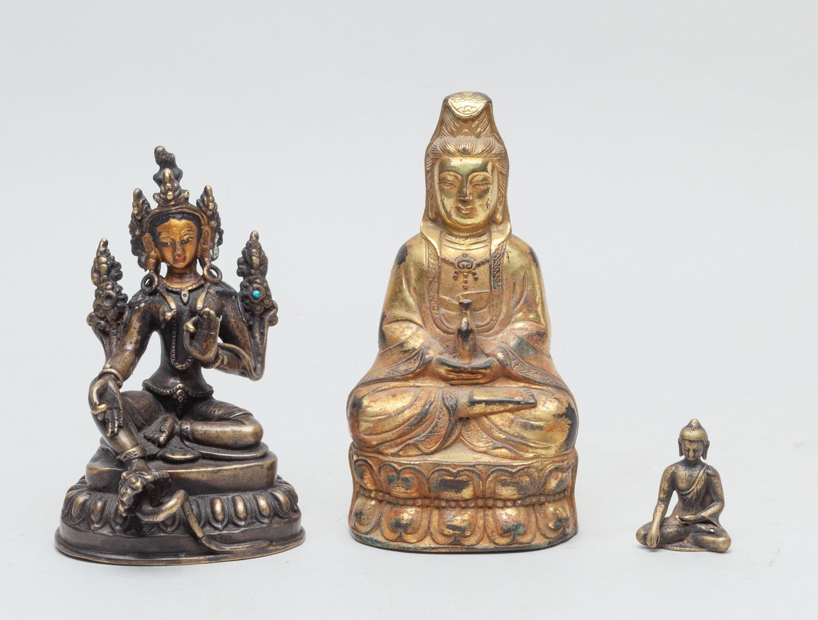Chinese Bronze Buddha Sets (1 of 9)